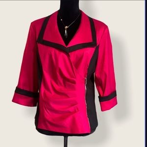 JOSEPH RIBKOFF Jacket (16) Fushia Pink 3/4 sleeves